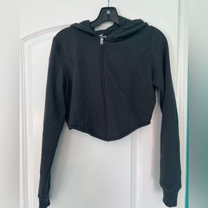 Cropped corseted Hollister zip up